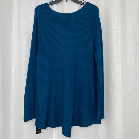 ALFANI Ribbed Snap-Detail Sweater - Picture 3 of 4